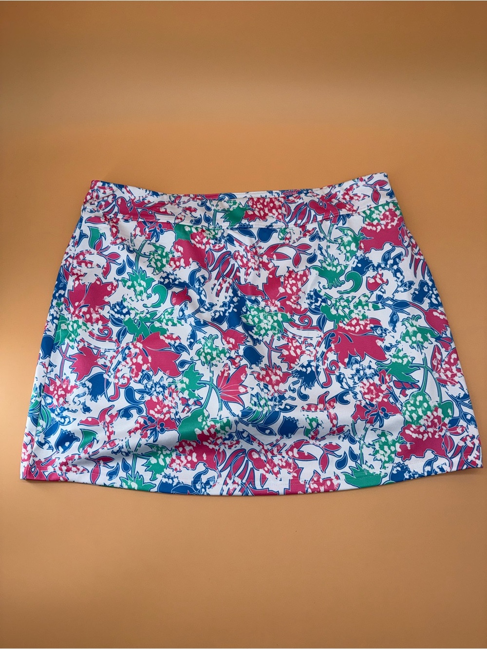 Tournament Collection Golf Tennis Floral Print Athletic Preppy Skirt Skort